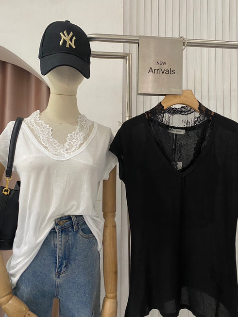 MATINEE Stylish Lace Tops With Loose T-Shirts
